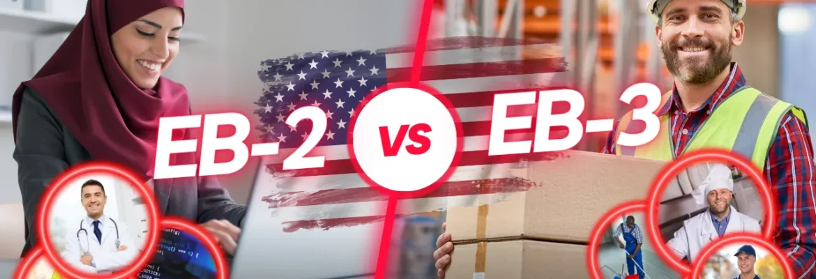 EB-2 vs EB-3 green card comparison 2026 – advanced degree vs skilled/unskilled workers