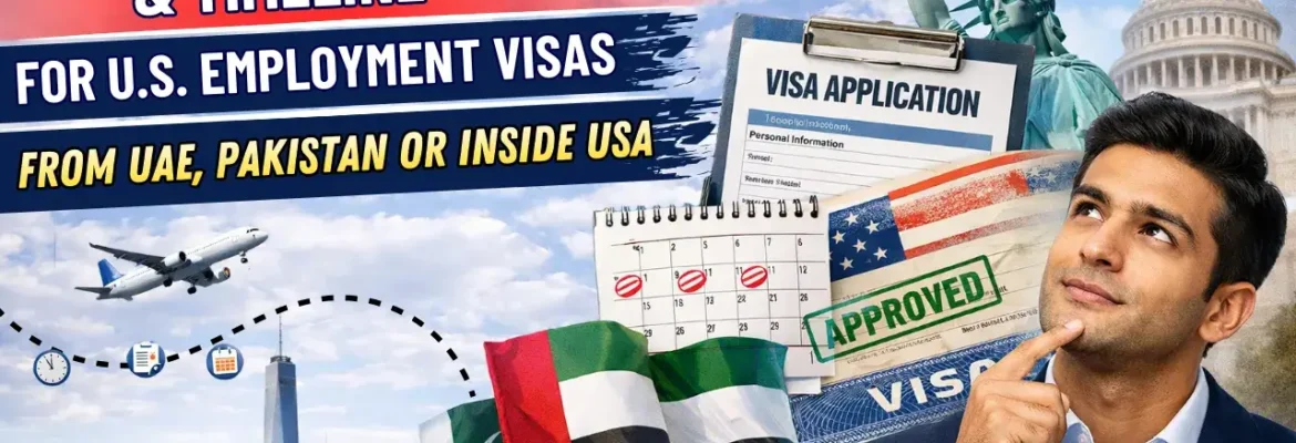 US employment visas 2026: forms, documents, timeline for applicants from Pakistan and UAE