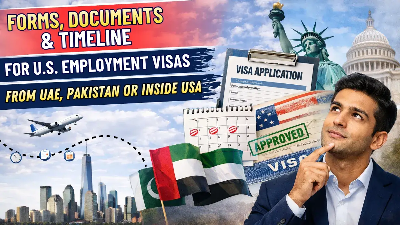 US employment visas 2026: forms, documents, timeline for applicants from Pakistan and UAE